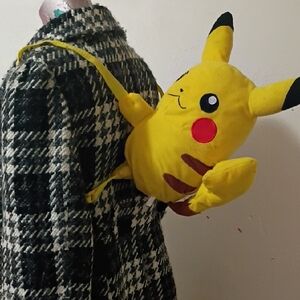 Yellow Pikachu Plush Backpack